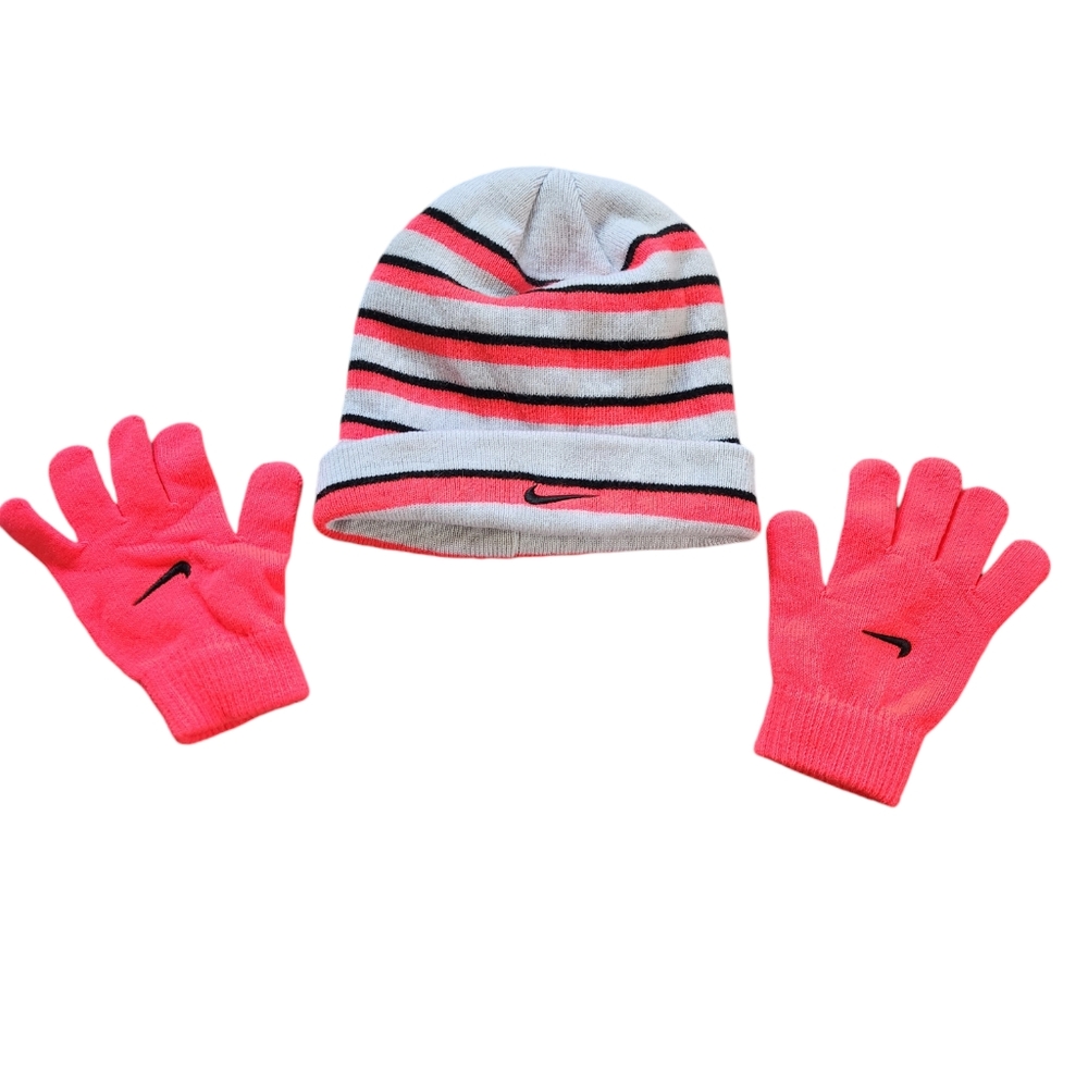 Youth nike beanie and gloves